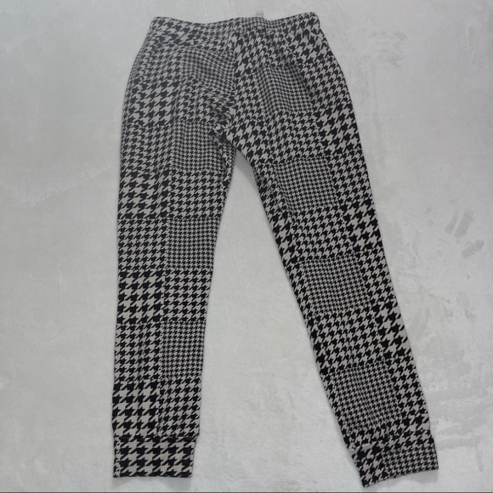 MONROW Supersoft Fleece Houndstooth Girlfriend Sweats Bone XS